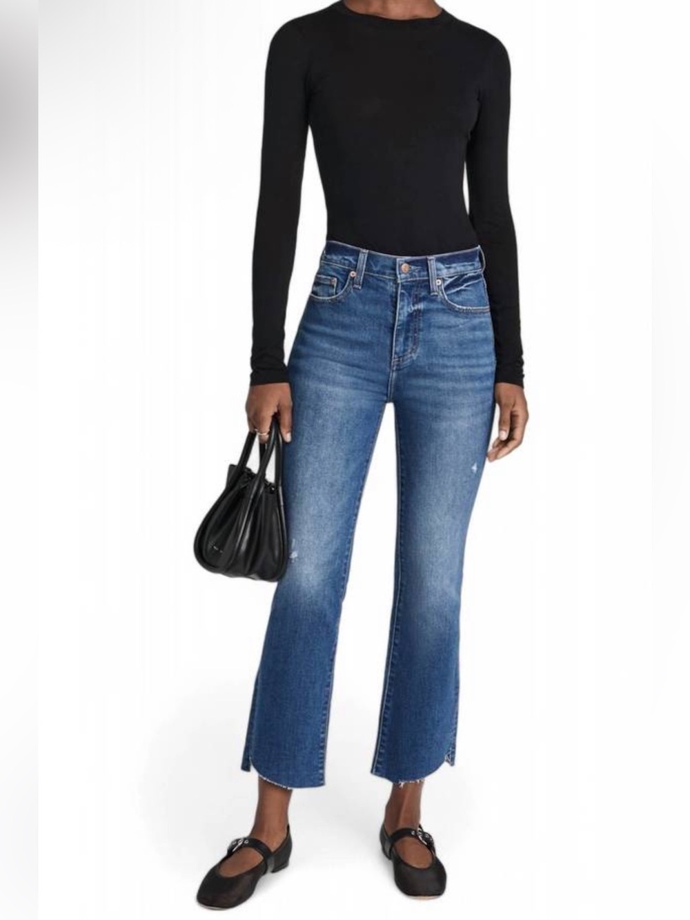PISTOLA lennon high rise crop bootcut jeans 27